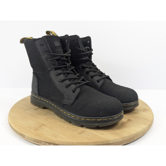 Dr Martens Docs Combs Combat Boots Womans 7 Youth Black Zip Extra Tough Boot - Picture 1 of 12